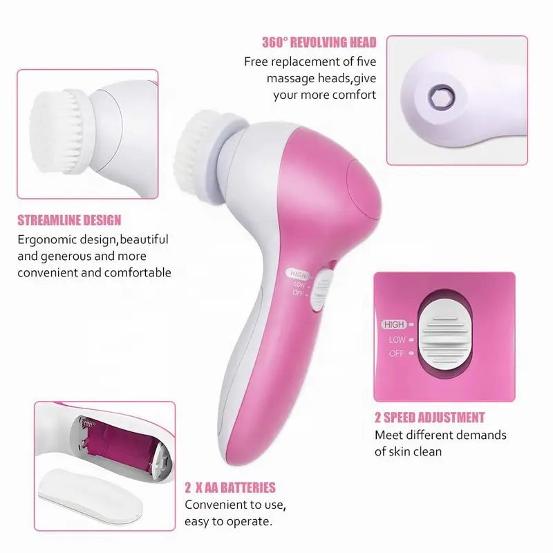 Electric Facial Cleaner 5 In 1