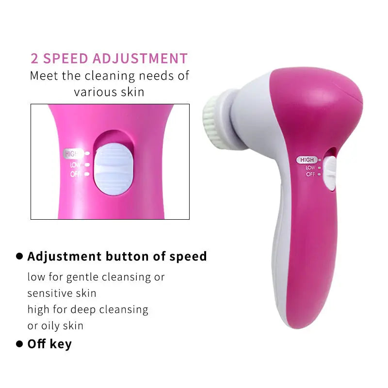 Electric Facial Cleaner 5 In 1